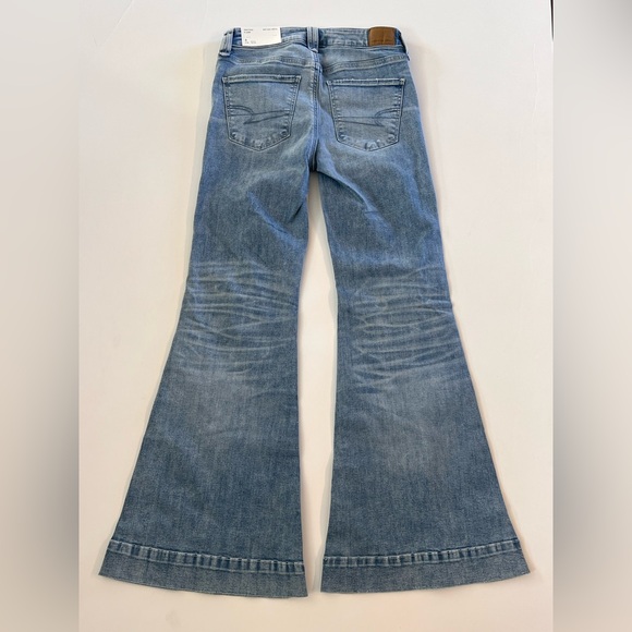 American Eagle AE Next Level Stretch Festival Flare Jeans Size 4 W27 NWT! - Picture 8 of 9